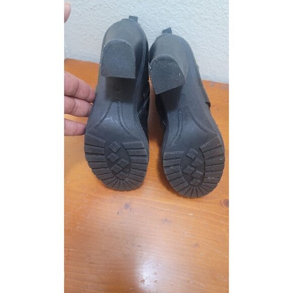 GUESS WOMEN'S FAUX LEATHER ANKLE BLOCK PUMPS HEEL BOOTS SIZE 6 - Picture 7 of 12